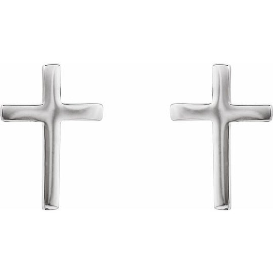 Sterling Silver Cross Earrings