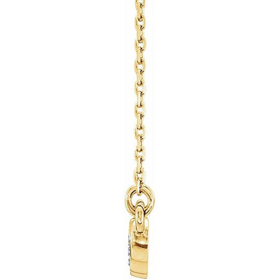 A Perfect Fit: Curved Five Diamond Gold Necklace