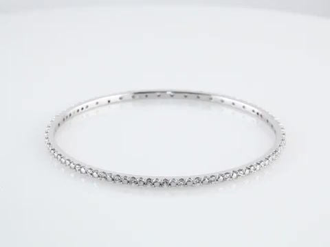 Sterling Silver 1.5ct Diamond Simulant Cubic Zirconia Bangle