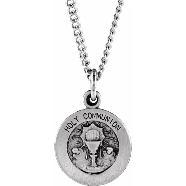 Silver 12mm First Holy Communion Necklace