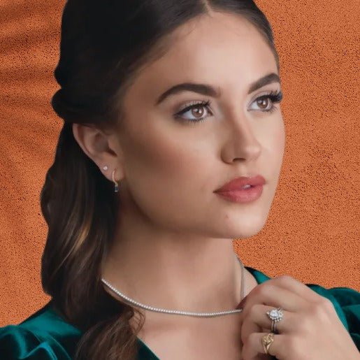 14kt White Gold 40cm 5.85CTW Lab-Grown Diamond Necklace