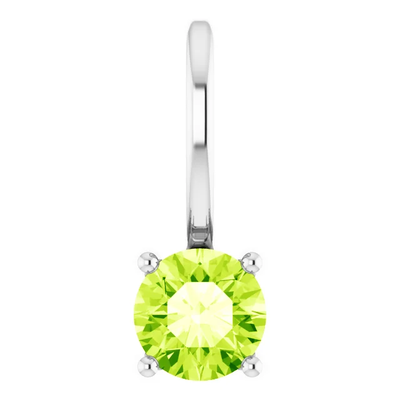 Sterling Silver Peridot Solitaire Charm-Pendant H7768-145.webp