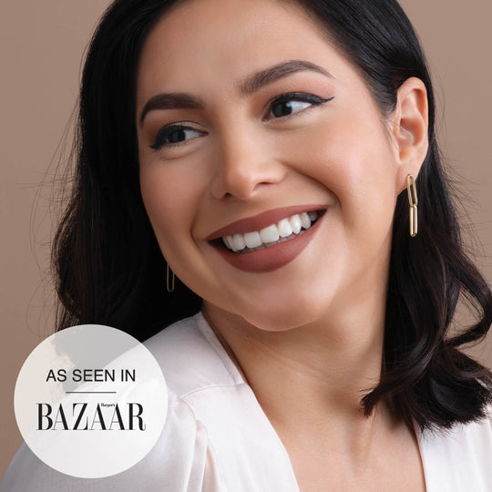 14kt Gold Paperclip Stud Earrings