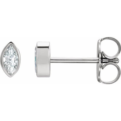 Petite Platinum Diamond Earrings