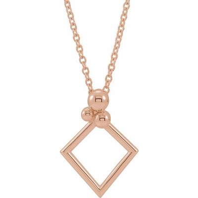 Add a Sleek Edge to Your Look with a Diamond-Shaped Metal Necklace
