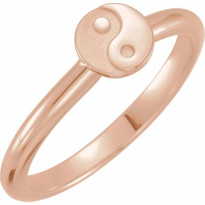 Ying and Yang Ring in 14kt Rose Gold