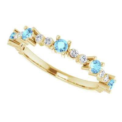 Aquamarine online stackable ring