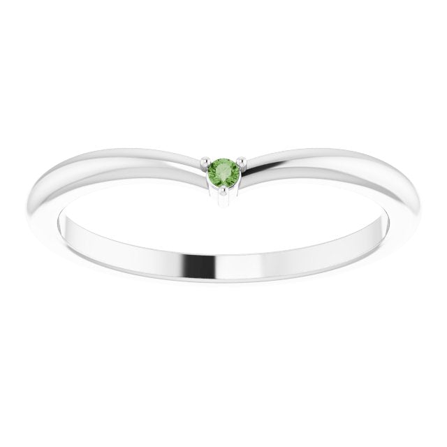 CLEARANCE - Sterling Silver Dark Green Tourmaline Stackable