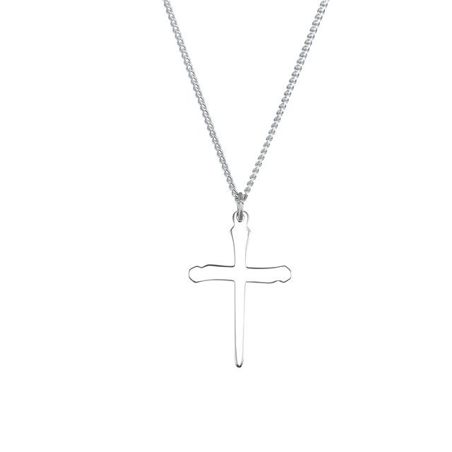Two Tone Nail Cross Necklace