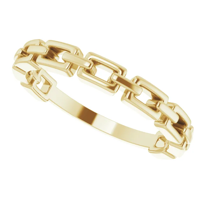 Chain Link 14K Gold Ring