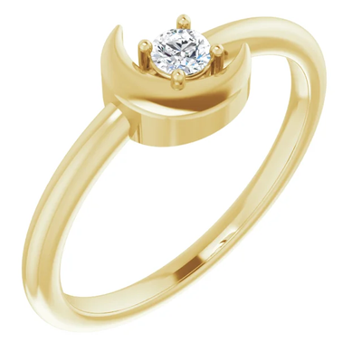 Celestial-Inspired Diamond 14K Gold Ring