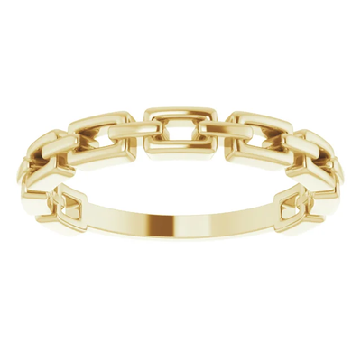 Chain Link 14K Gold Ring