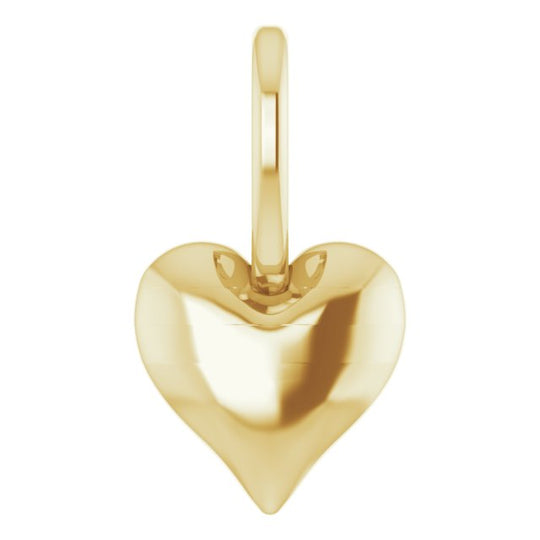14ct Gold Puffy Heart Charm/Pendant