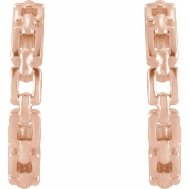 Rose Gold Chain Link Earrings