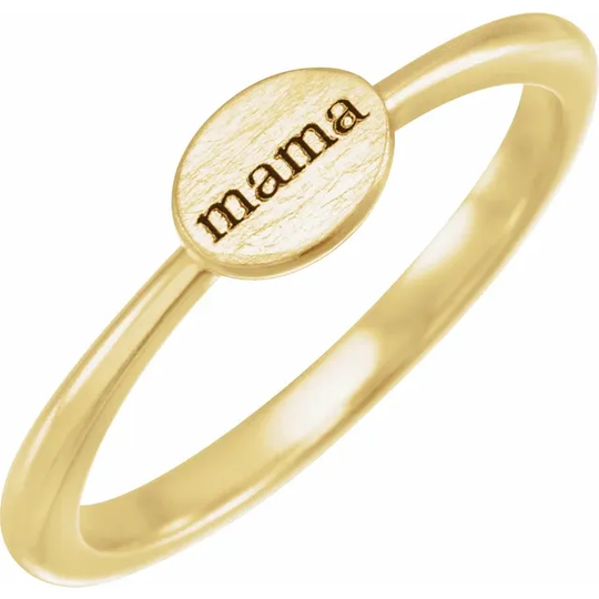 Engravable Family Ring in 14kt Yellow Gold