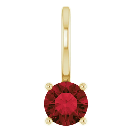 Solitaire Birthstone Pendant in 14K Gold - Affordable Beauty!