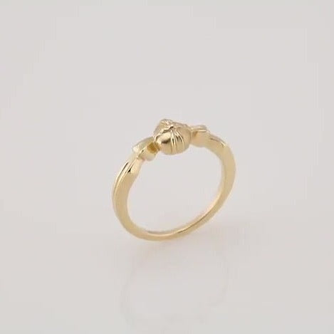 Gift Wrapped Heart Promise 10K Gold Ring