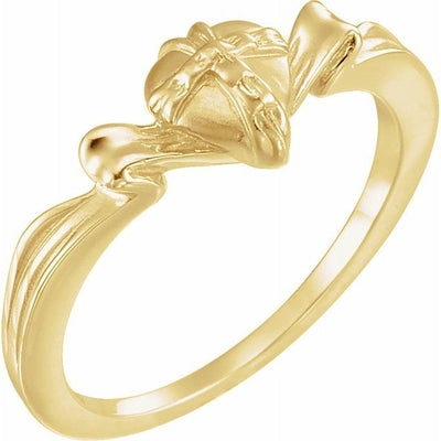 Gift Wrapped Heart Promise 10K Gold Ring