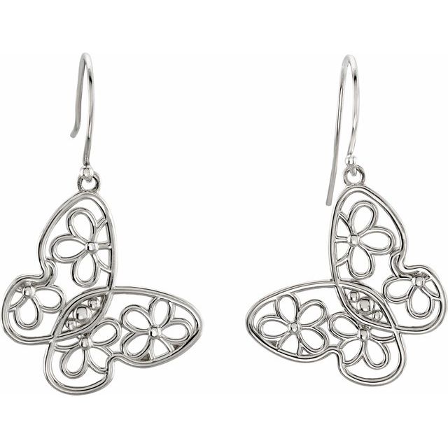 Butterfly Sterling Silver Earrings