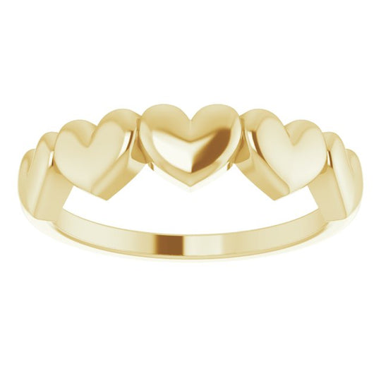 Connect Heart Ring in 14K Yellow Gold