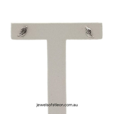 Ornate 10mm Solid Leaf Stud Earrings. Crafted from 925 Sterling Silver, sold by Australia's best online jewellery store Jewels of St Leon and part of the Essential Silver Collection. Free Shipping on all products Australia wide.