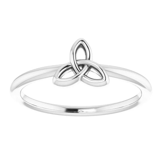 Stackable Celtic Trinity Knot Sterling Silver Ring