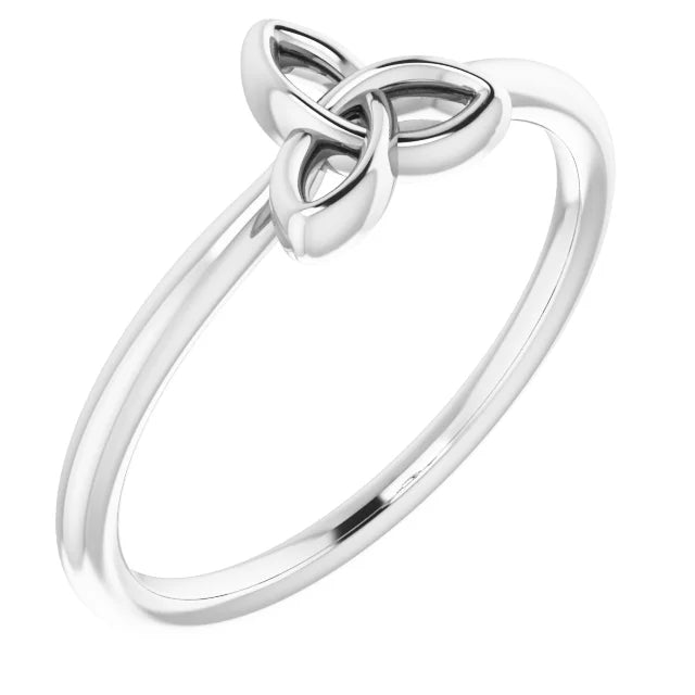 Stackable Celtic Trinity Knot Sterling Silver Ring
