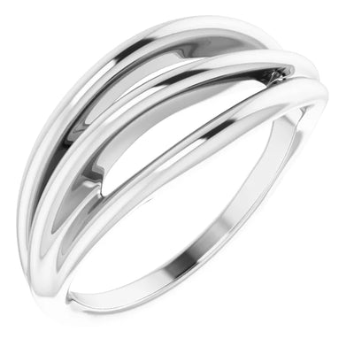 Negative Space Sterling Silver Ring