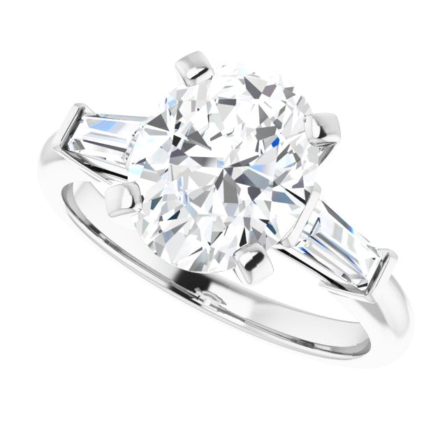 3.00CTW Moissanite 3-Stone Engagement Gold Ring - The perfect symbol of your love, without breaking the bank or the planet.