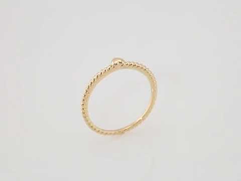 14K Gold Heart Rope Ring